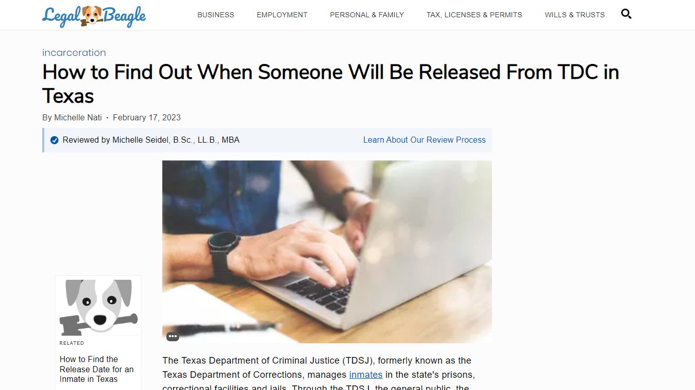 How to Find Out When Someone Will Be Released From TDC in Texas